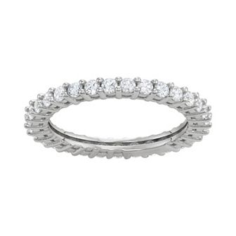 Contessa Di Capri Cubic Zirconia Round Cut Eternity Band Ring