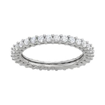Contessa Di Capri Cubic Zirconia Round Cut Eternity Band Ring