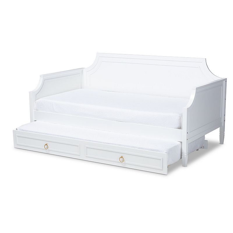 Baxton Studio Mariana Twin Daybed & Trundle, White