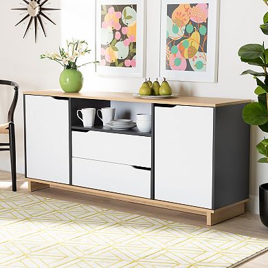 Baxton Studio Reed Sideboard Buffet Table