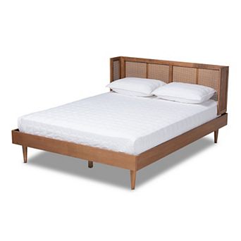 Baxton Studio Rina Rattan Design Bed