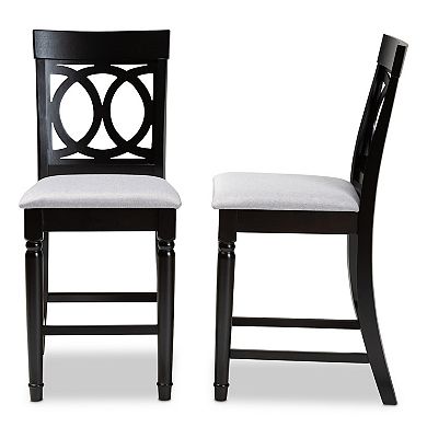 Baxton Studio Verina Counter Stool 2-piece Set