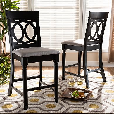 Baxton Studio Verina Counter Stool 2-piece Set