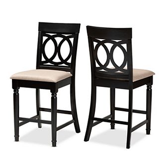 Baxton Studio Verina Counter Stool 2 pc Set