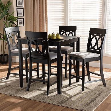 Baxton Studio Verina Pub Table & Stool 5-piece Set