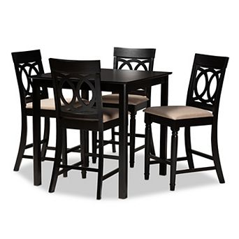 Baxton Studio Verina Pub Table & Stool 5 pc Set