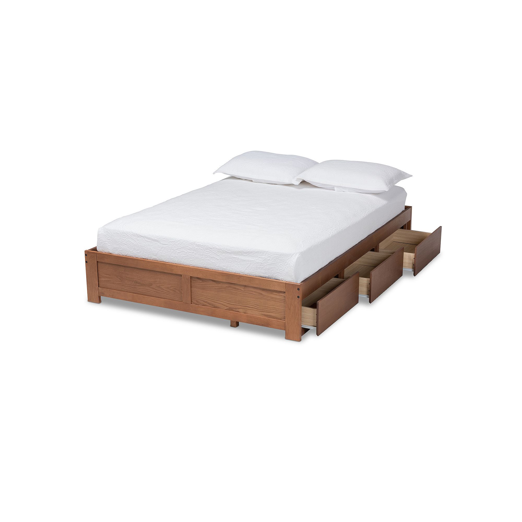 Baxton Studio Wren Storage Bed, Brown