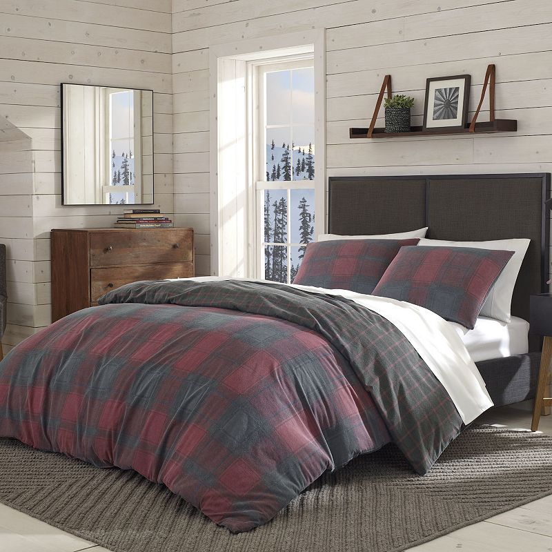 69225438 Eddie Bauer Cattle River Plaid Duvet Cover Set, Re sku 69225438