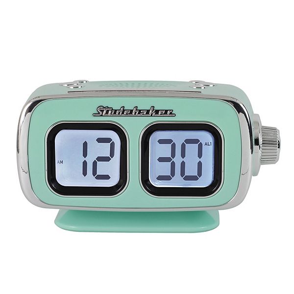 Studebaker Retro Digital Bluetooth Am Fm Clock Radio Sb3500te Teal, Vintage Looking Alarm Clock