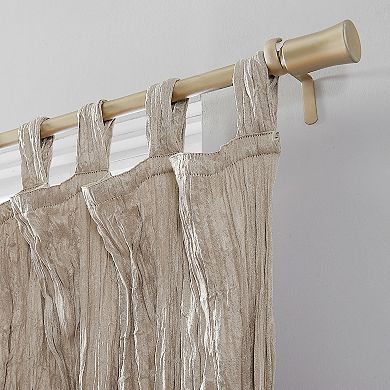 No 918 Odelia Distressed Velvet Tab Top Window Curtain