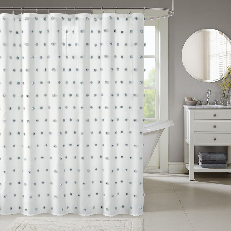 Madison Park Lauren Shower Curtain, White, 72X72