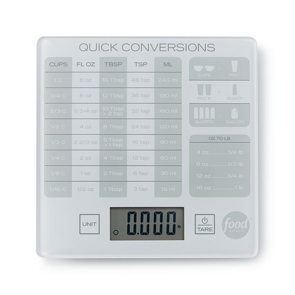 Food Network Digital Kitchen Scale - White