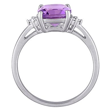 Stella Grace 10k White Gold Amethyst & Diamond Accent Ring