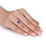 Stella Grace 10k White Gold Amethyst & Diamond Accent Ring