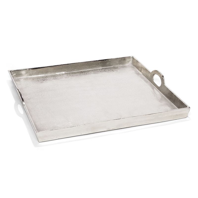 Recycled Aluminum Hotel Square Tray, Silver