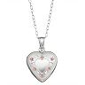 Charming Girl Sterling Silver Flower Heart Locket Necklace