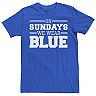 Men's On Sundays We Wear Blue Graphic Tee