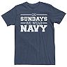 Men's On Sundays We Wear Navy Graphic Tee