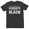Men's On Sundays We Wear Black Graphic Tee