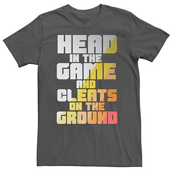 Men's Head In The Game, Cleats On The Ground Graphic Tee