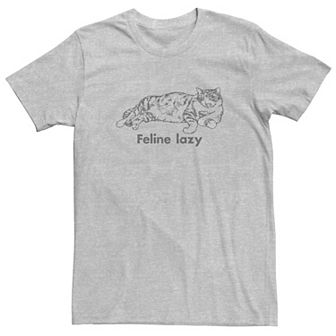 Men's Feline Lazy Graphic Tee