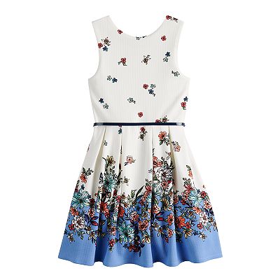 Girls 7-16 & Plus Size Knit Works Floral Skater Dress & Shrug Set