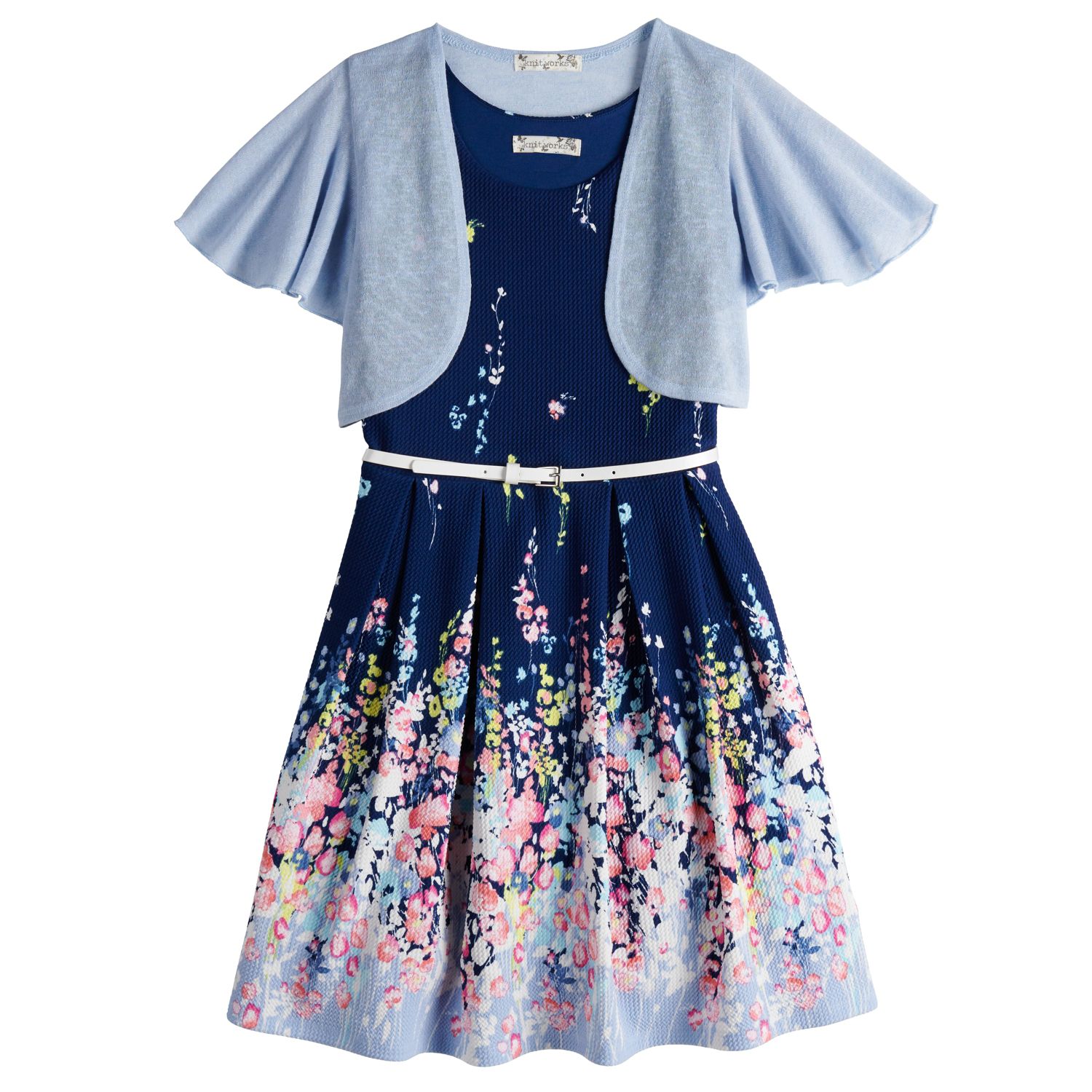 sheath dress with chiffon overlay