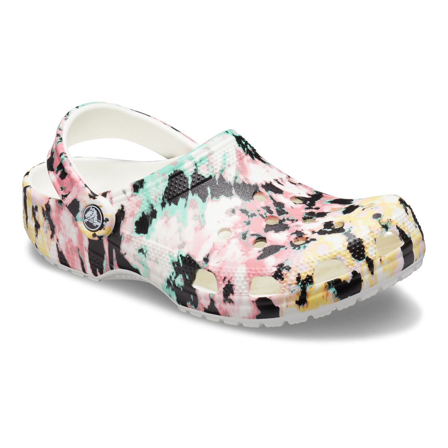 tie dye fur crocs