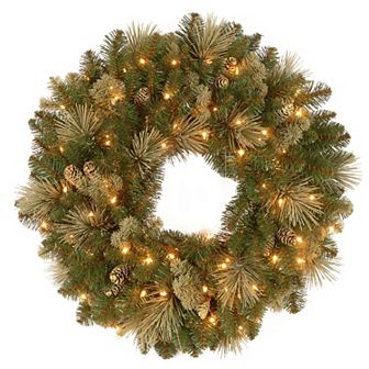 National Tree Company 24 in Carolina Pine Wreath & Battery Operated LED Lights
