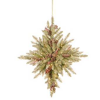 National Tree Company 32 -in. Snowy Dunhill Fir Bethlehem Star & Battery Operated LED Lights