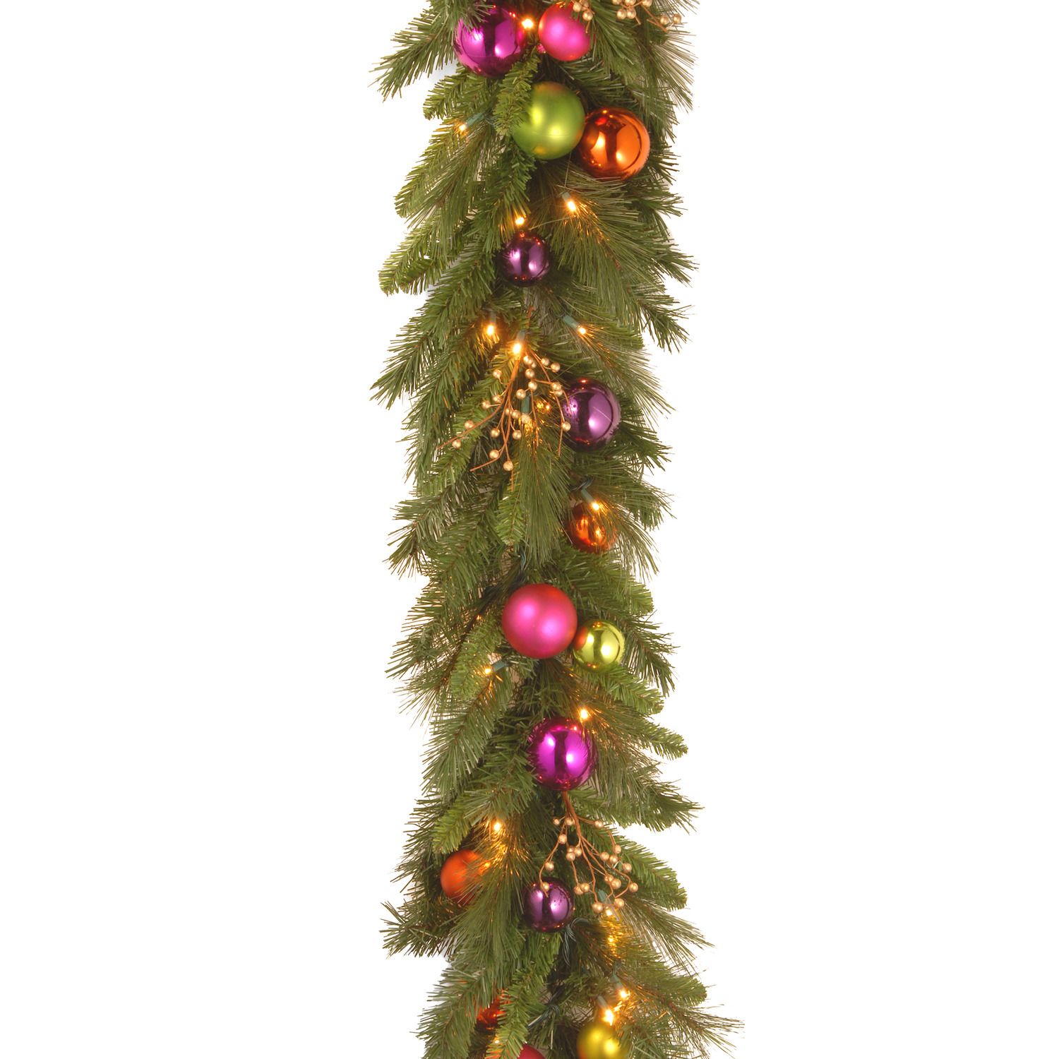 9' x 10 Pre-Lit LED White Artificial Christmas Garland - Multi Lights