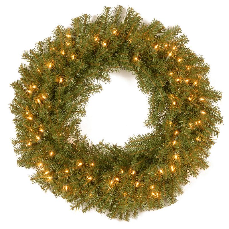 National Tree Co. 30-in. Norwood Fir Wreath & Battery Operated Dual Color L