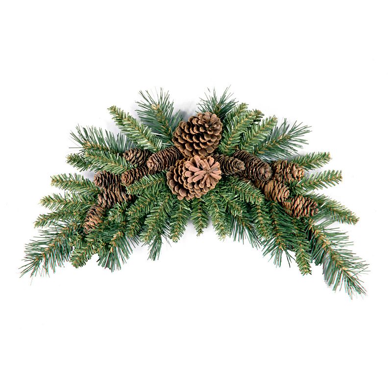 National Tree Co. 36-in. Pine Cone Crescent, Green