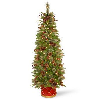 National Tree Company 6-ft. Colonial Slim Half Tree & Clear Lights