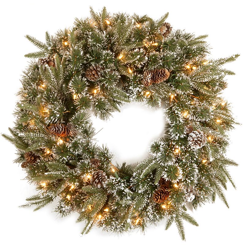66071133 National Tree Co. 24 -in. Liberty Pine Wreath & Cl sku 66071133