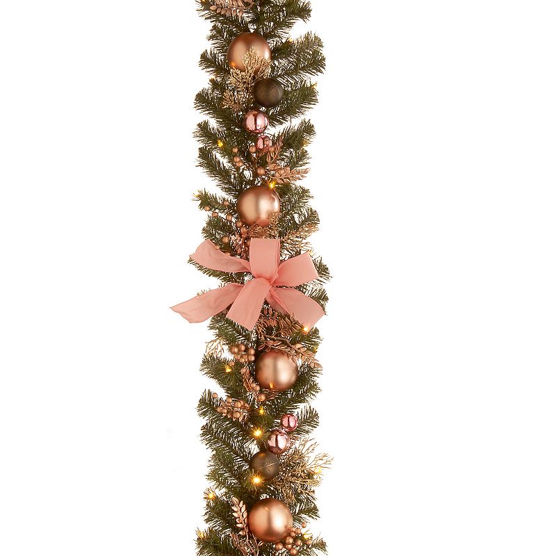 National Tree Company 72 Decorated Pine Garland with Battery Operated LE