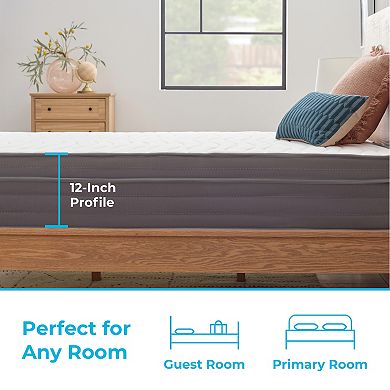 Linenspa Signature 12 In. Plush Gel Memory Foam Hybrid Mattress