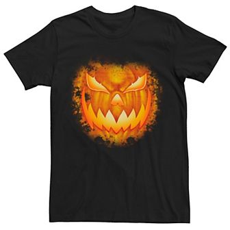 Men's Halloween Spooky Jack-o'-lantern Evil Grin Tee