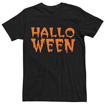 Men's Halloween Creepy Drip Letters Tee