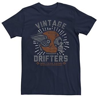 Men's Vintage Drifters Dirt Track Racing Helmet Tee