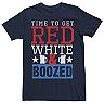 Men's Time To Get Red White & Boozed Tee