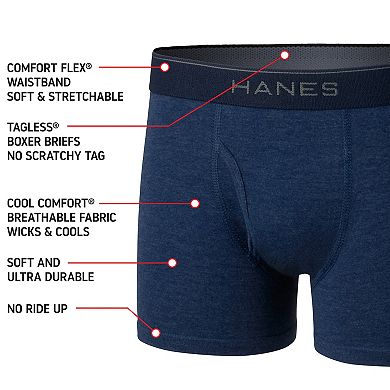 Boys 6-20 Hanes Ultimate® 5-Pack Tagless Lightweight Boxer Briefs