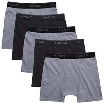 Boys Hanes® 5 Pack Ultimate Assorted Solids Boxer Briefs Underwear
