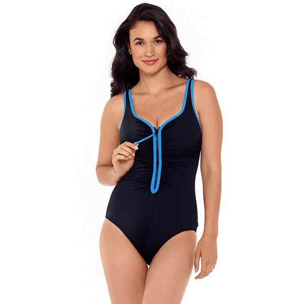 Zip-up Monogram One-Piece Swimsuit - Women - Ready-to-Wear