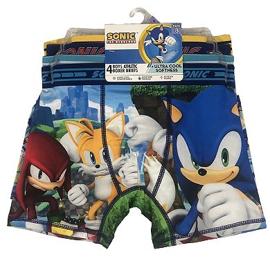 Boys 6-10 4-Pack Sonic the Hedgehog Athletic Boxer Briefs