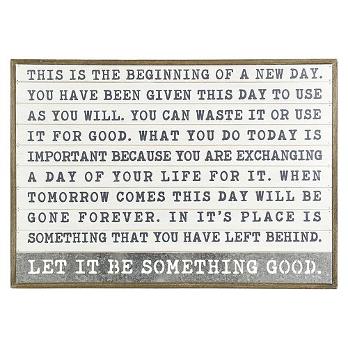 Belle Maison "Let It Be Something Good" Wall Art