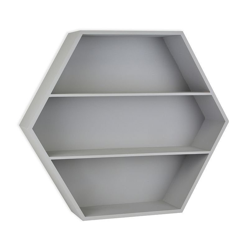 Belle Maison Geometric Shelf, Grey