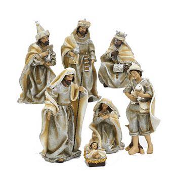 Kurt Adler Nativity Table Piece Set - 7 pc