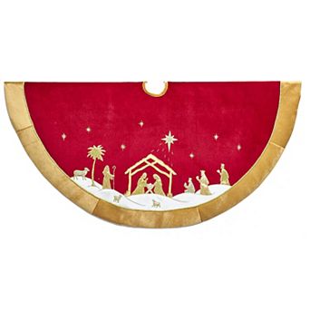 Kurt Adler Religious Nativity Christmas Tree Skirt