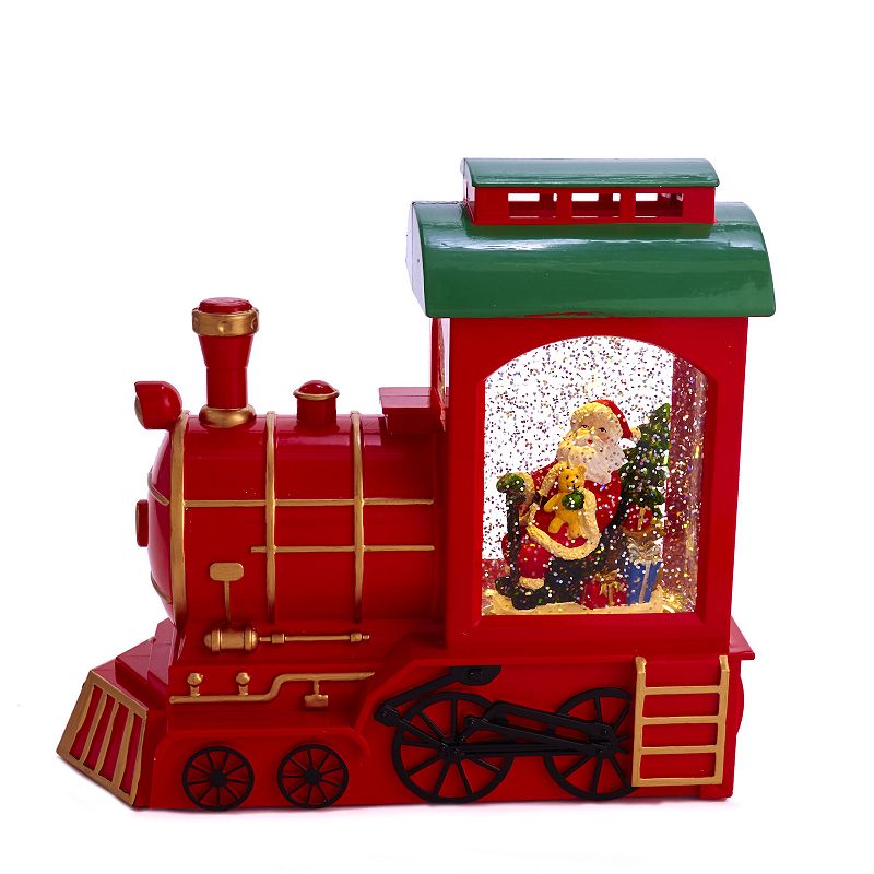 Kurt Adler Train and Santa Motion Christmas Table Decor, Multicolor